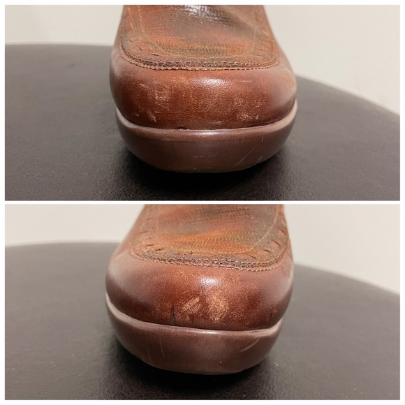 Ariat Brown Leather Clogs 7B 7 B Advanced Stability Cushioning 1000483 *No Box* - Picture 9 of 10